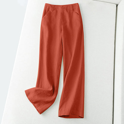 Valentina Rossi Wide-Leg Linen Pants