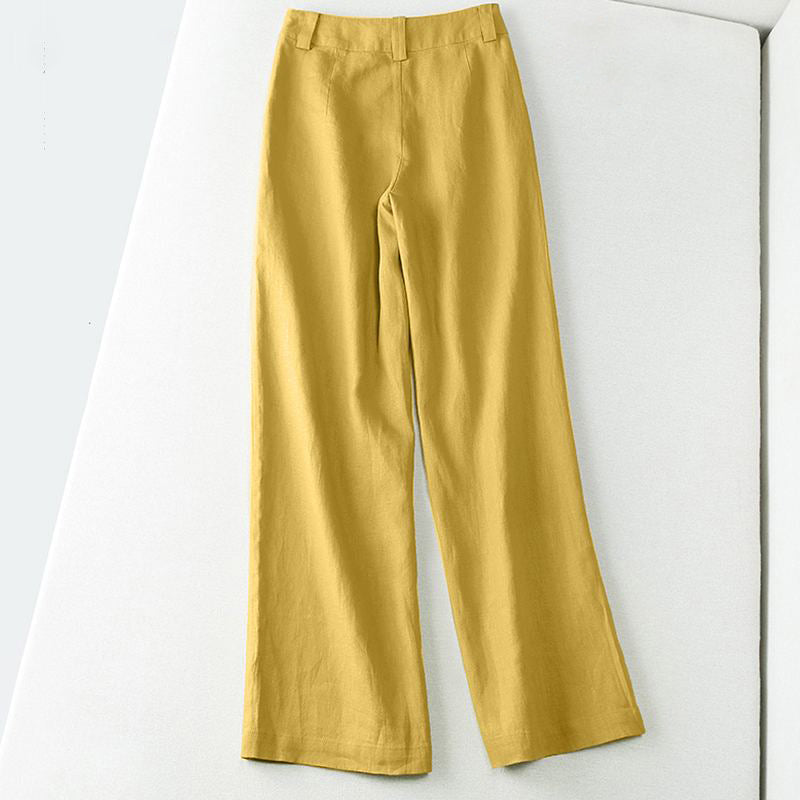 Valentina Rossi Wide-Leg Linen Pants