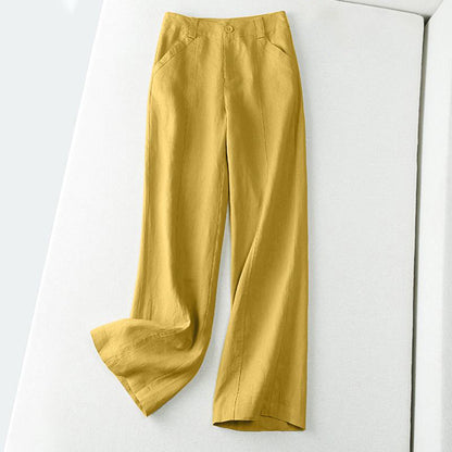 Valentina Rossi Wide-Leg Linen Pants