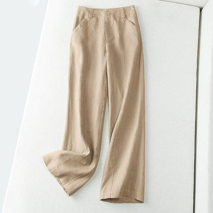 Valentina Rossi Wide-Leg Linen Pants