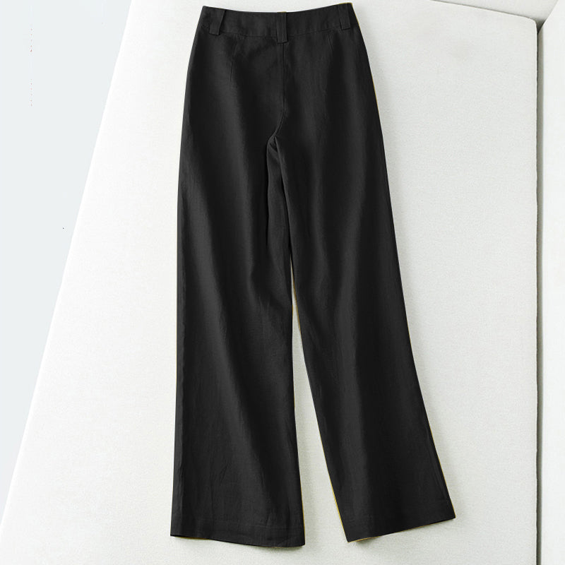 Valentina Rossi Wide-Leg Linen Pants