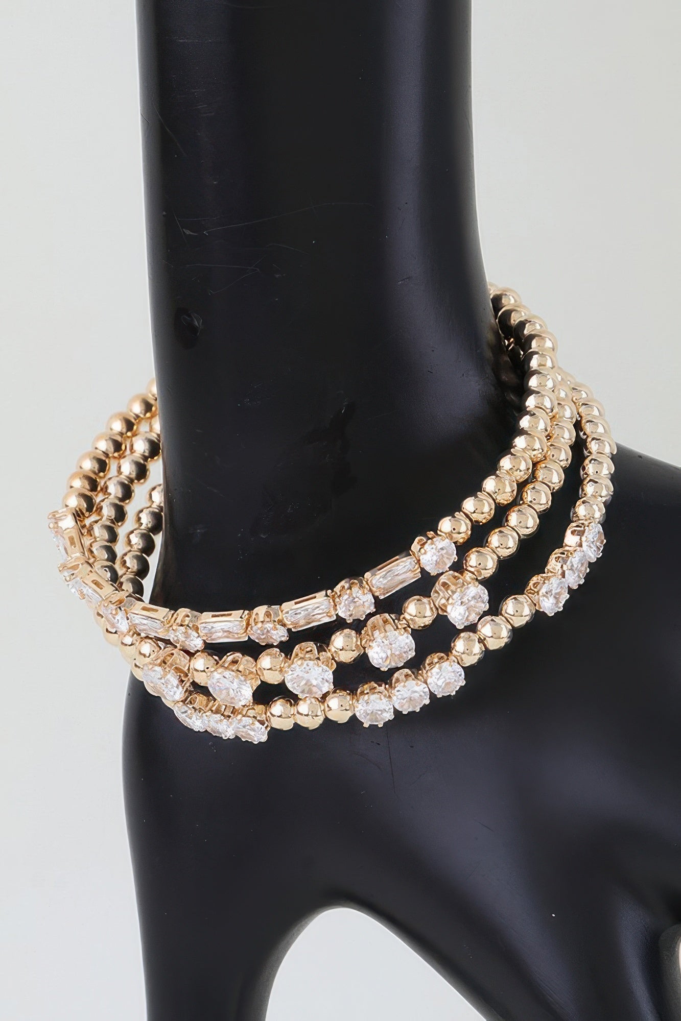 Multi Rhinestone Beaded Bracelet