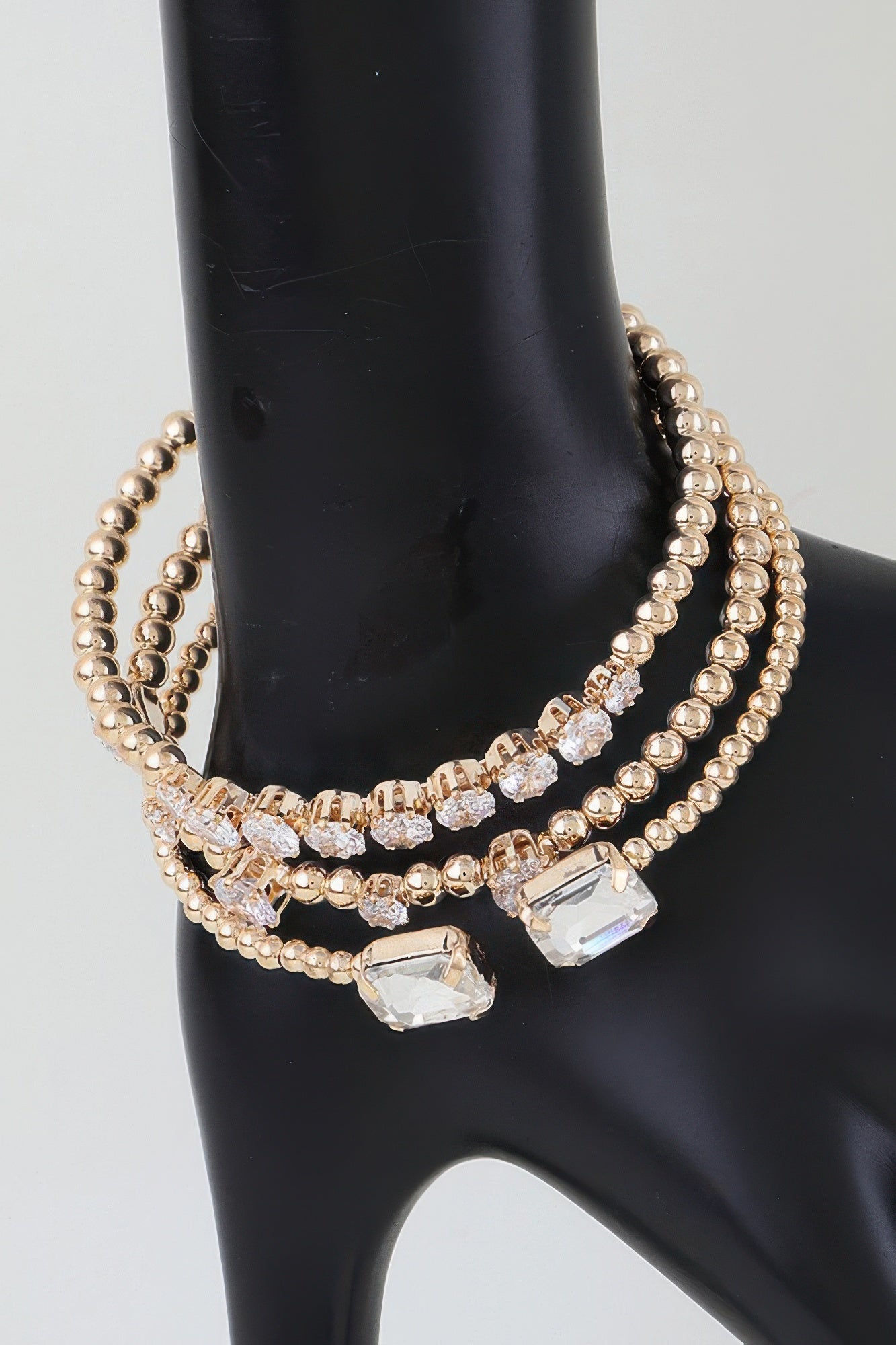 Multi Cubic Zirconia Beaded Bracelet