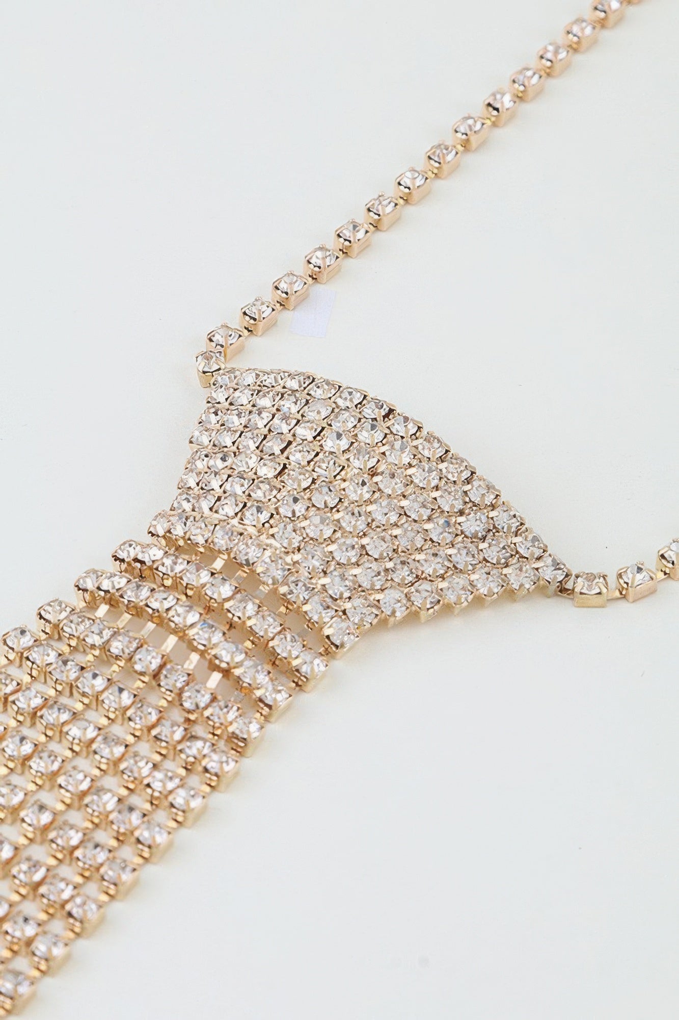 Bejeweled Tie Drop Necklace