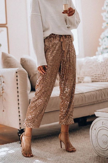 Rosiedress Stylish Festive Party Sequin Pants