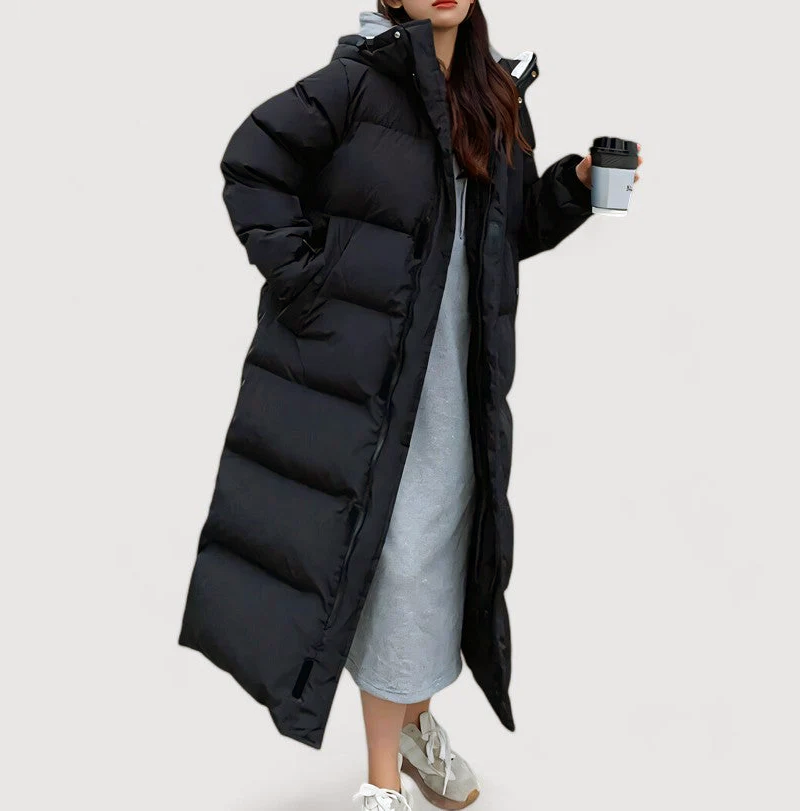 Women’s Extra-Long Hooded Puffer Coat