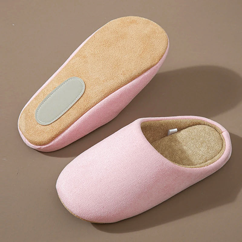 Women’s Faux Suede Indoor Slippers with Plush Lining
