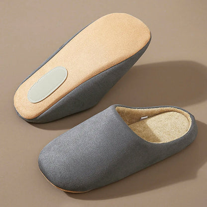 Women’s Faux Suede Indoor Slippers with Plush Lining