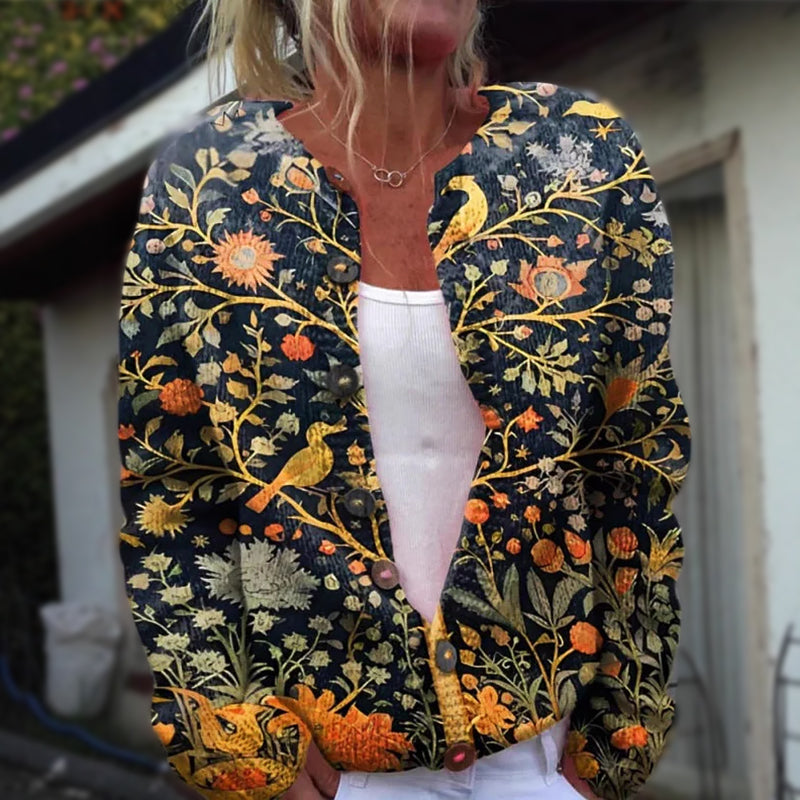 Women’s Floral Button-Front Cardigan