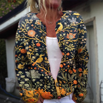 Women’s Floral Button-Front Cardigan