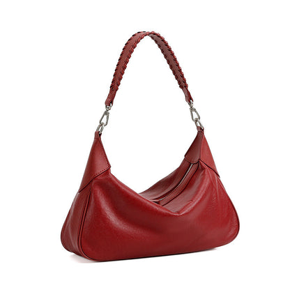 Women’s Genuine Leather Short-Handle Shoulder Bag