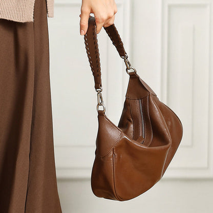 Women’s Genuine Leather Short-Handle Shoulder Bag
