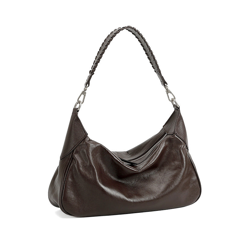 Women’s Genuine Leather Short-Handle Shoulder Bag