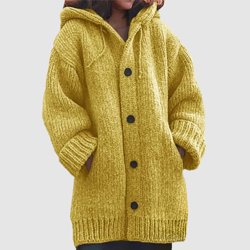 Women’s Hooded Oversized Chunky Knit Cardigan
