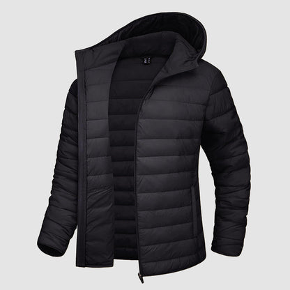 Women’s Hooded Puffer Jacket with Zip Pockets