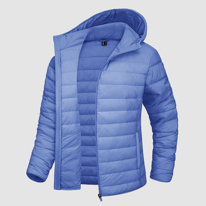 Women’s Hooded Puffer Jacket with Zip Pockets