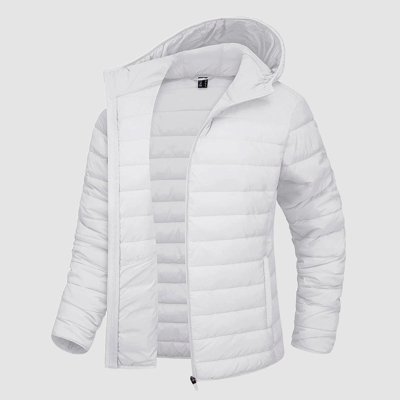 Women’s Hooded Puffer Jacket with Zip Pockets