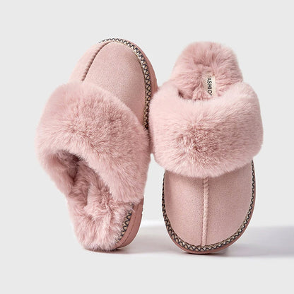 Women’s Indoor Winter Slippers with Faux-Fur Lining
