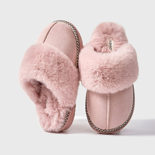 Women’s Indoor Winter Slippers with Faux-Fur Lining