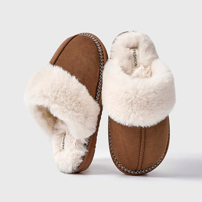 Women’s Indoor Winter Slippers with Faux-Fur Lining