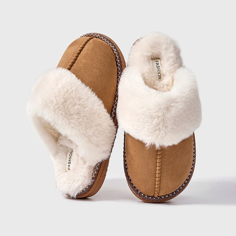 Women’s Indoor Winter Slippers with Faux-Fur Lining