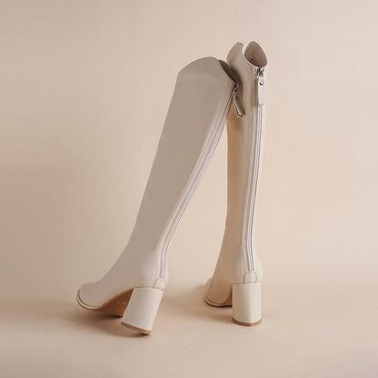 Women’s Knee-High Block-Heel Dress Boots