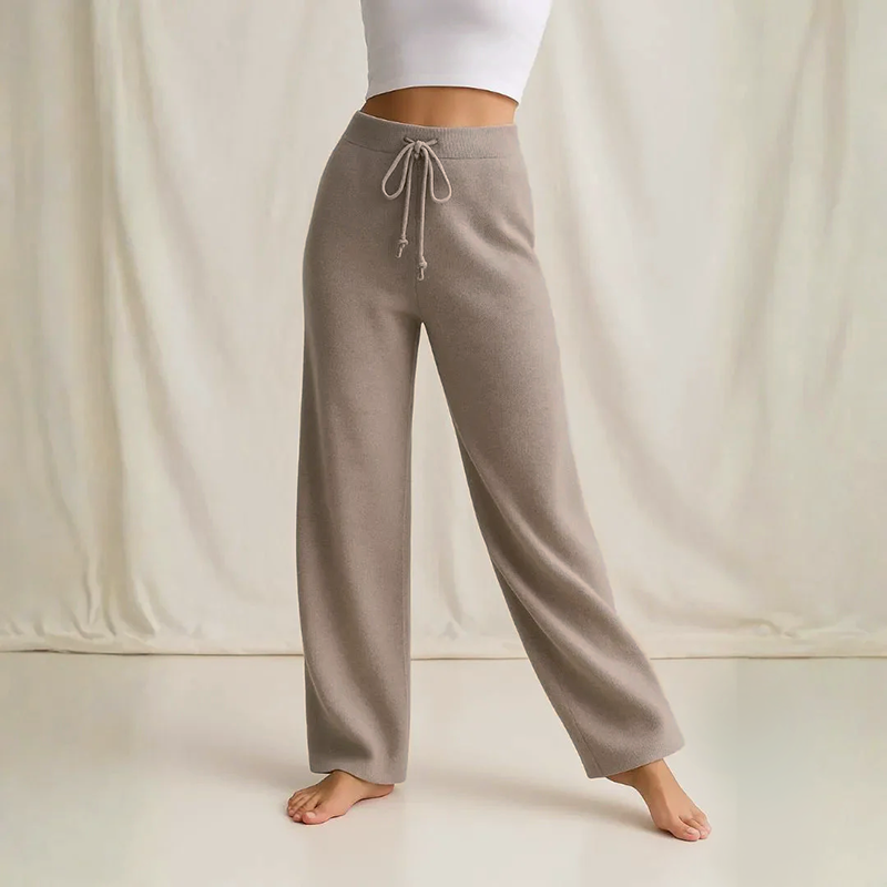 Women’s Knit Pants with Relaxed Wide Leg Fit