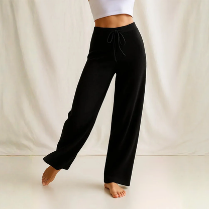 Women’s Knit Pants with Relaxed Wide Leg Fit