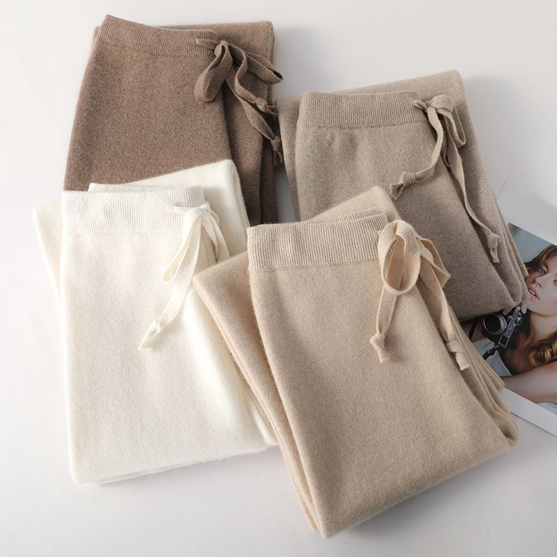 Women’s Knit Pants with Relaxed Wide Leg Fit