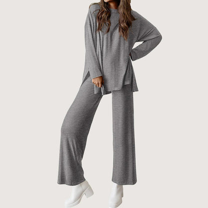 Women’s Lounge Set with Long Sleeve Top and Pants