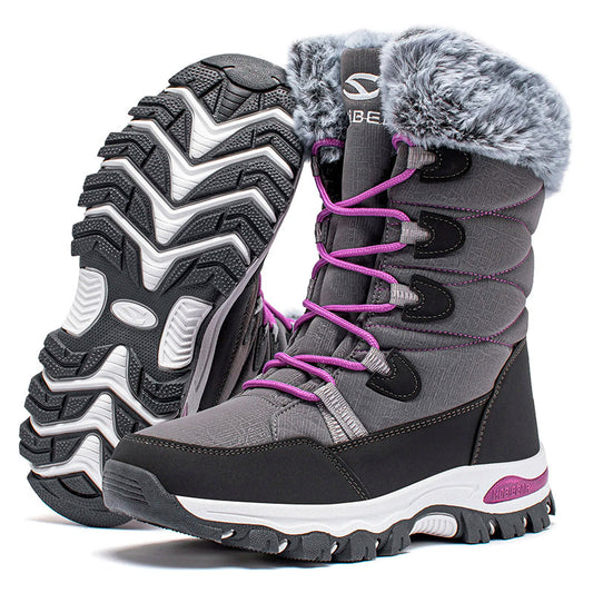 Women’s Outdoor Winter Boots with Fur Lining and Grip Sole