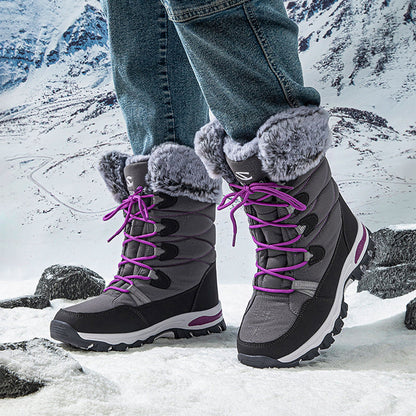 Women’s Outdoor Winter Boots with Fur Lining and Grip Sole