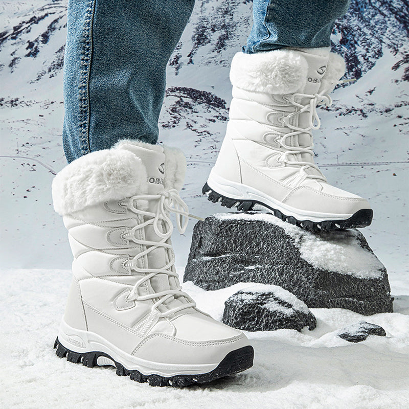 Women’s Outdoor Winter Boots with Fur Lining and Grip Sole