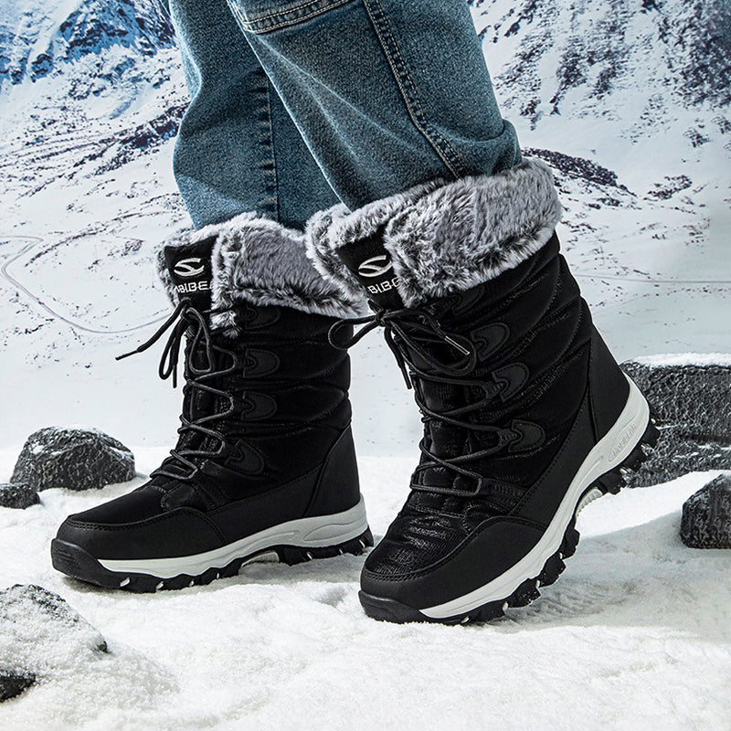 Women’s Outdoor Winter Boots with Fur Lining and Grip Sole
