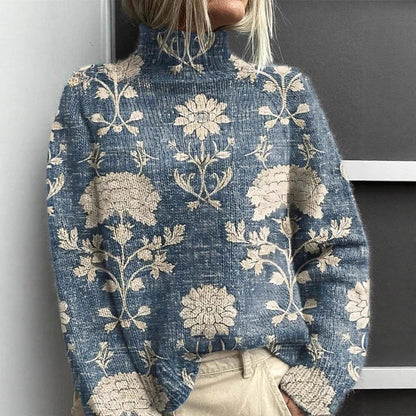 Women’s Patterned Turtleneck Sweater