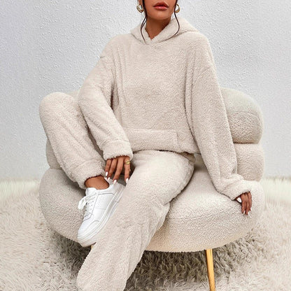 Women’s Plush Lounge Set with Hoodie and Relaxed Pants