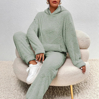 Women’s Plush Lounge Set with Hoodie and Relaxed Pants