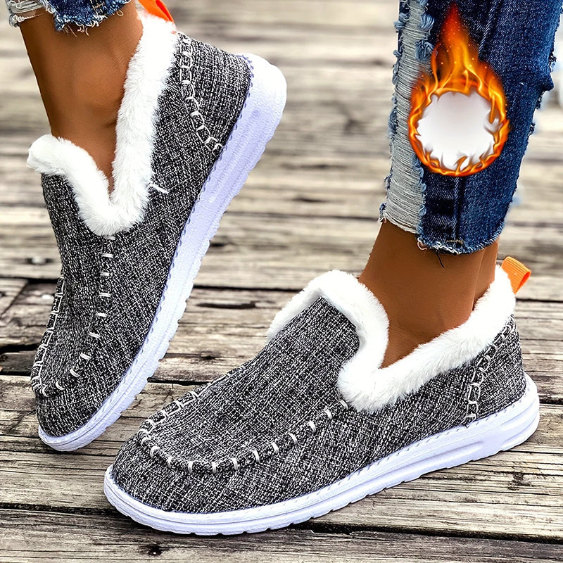 Women's Slip-On Winter Shoes with Faux Fur Lining