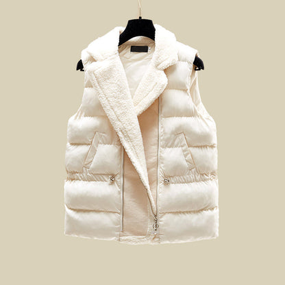 Women’s Three-Piece Knit Pants Sweater and Puffer Vest Set