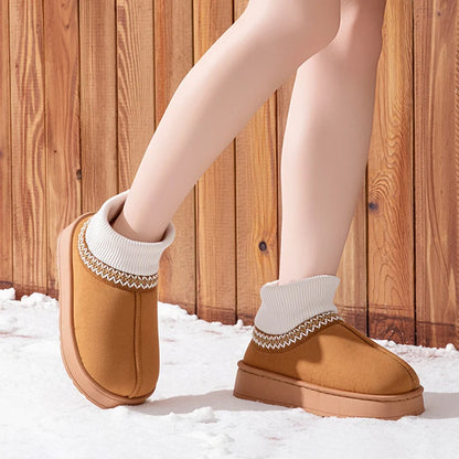 Women’s Plush Indoor Ankle Slipper Boots