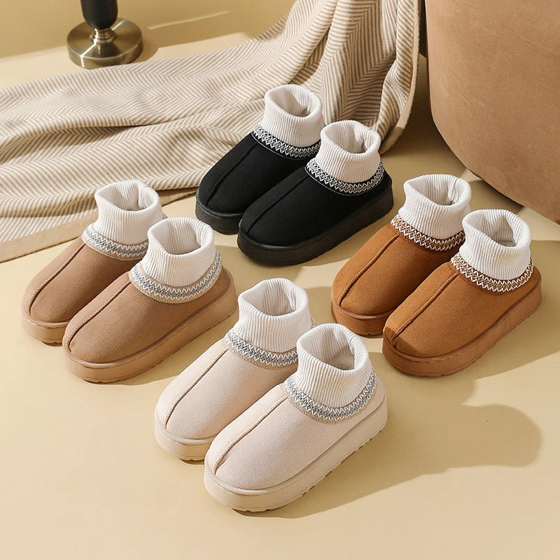 Women’s Plush Indoor Ankle Slipper Boots
