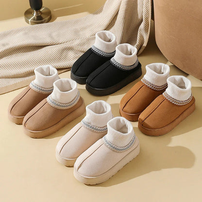 Women’s Plush Indoor Ankle Slipper Boots