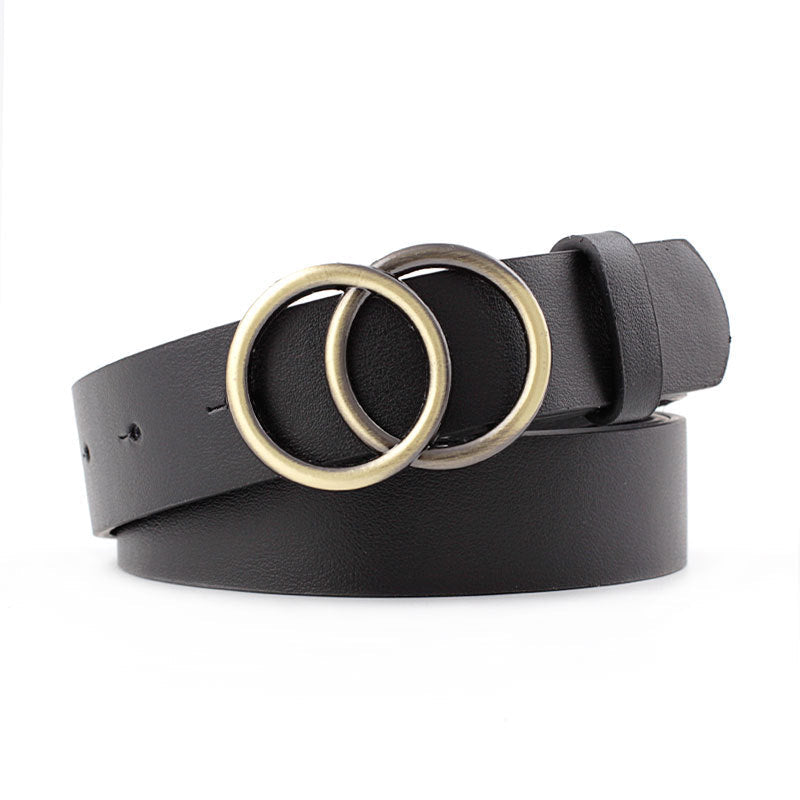 Fashion Casual Wild Round Buckle Belt