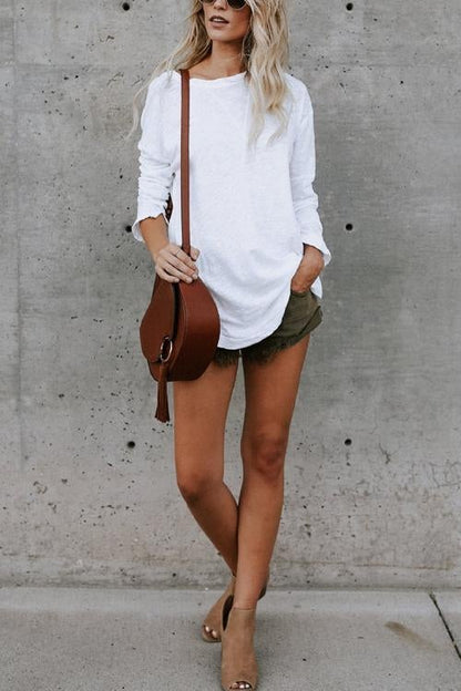 Rosiedress Long Sleeve Plain T-shirt