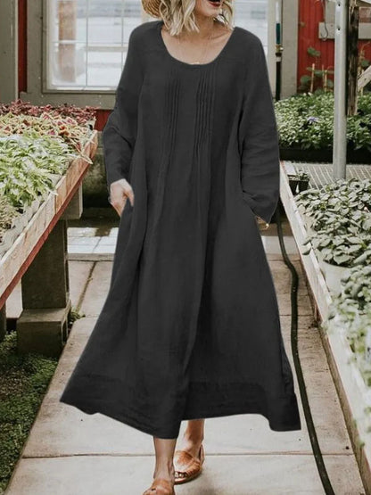 Women's Long Sleeves A-Line Dress