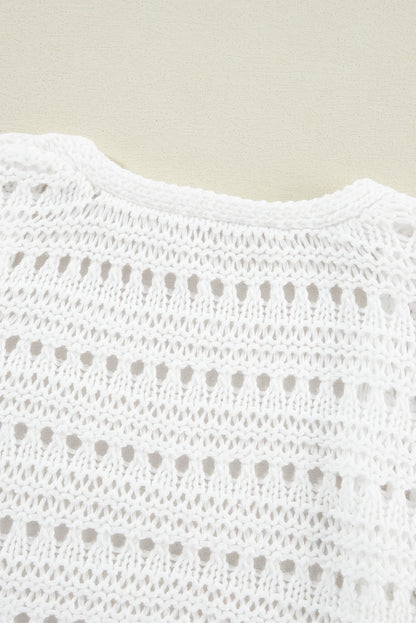 Blue Zone Planet | Openwork Open Front Long Sleeve Cardigan