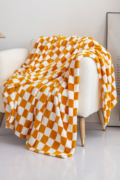 Blue Zone Planet | Black Checkerboard Printed Soft Throw Blanket