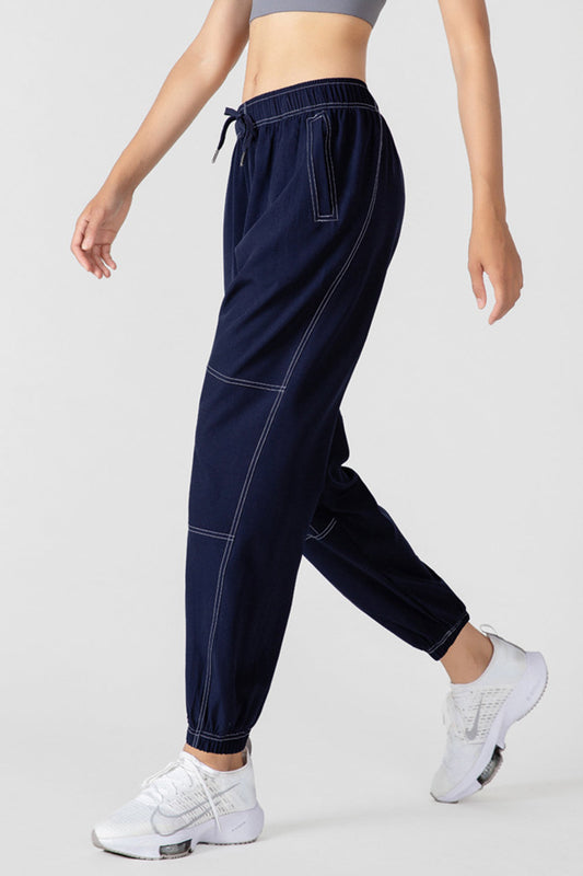 Blue Zone Planet | Basic Bae Drawstring Joggers With Pockets