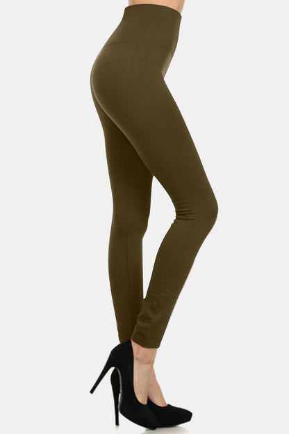 Blue Zone Planet | Yelete Seamless High Waist Fleece Leggings