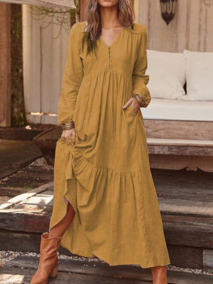 Ladies casual long sleeve dress